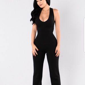 Goodness My Heart Jumpsuit-Black